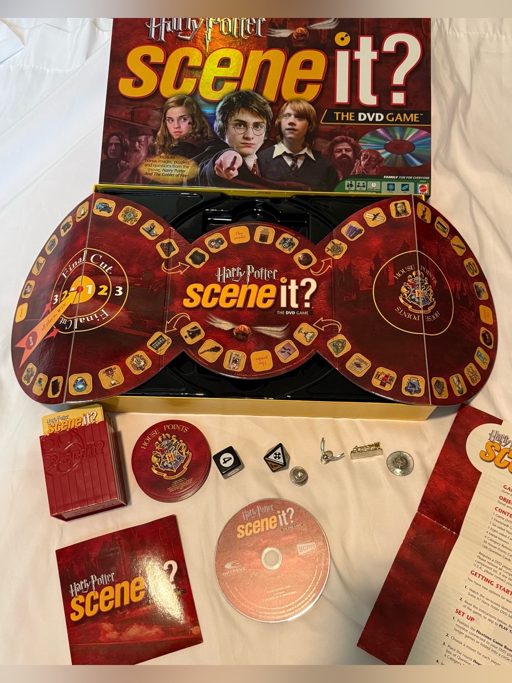 Y2K Harry Potter Scene It? 2005 DVD Board Game Complete Screen Life Metal Movers
